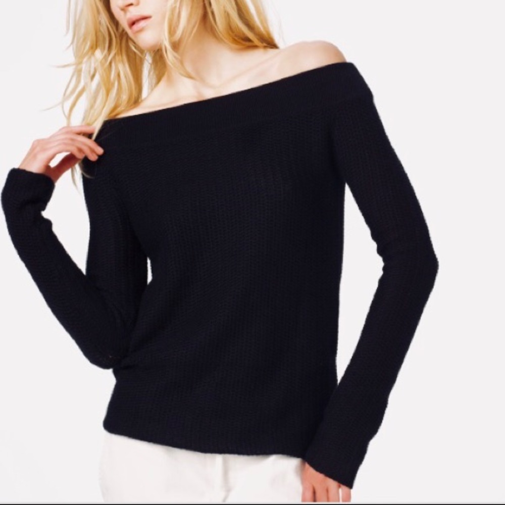 Love Always Black off the shoulder sweater